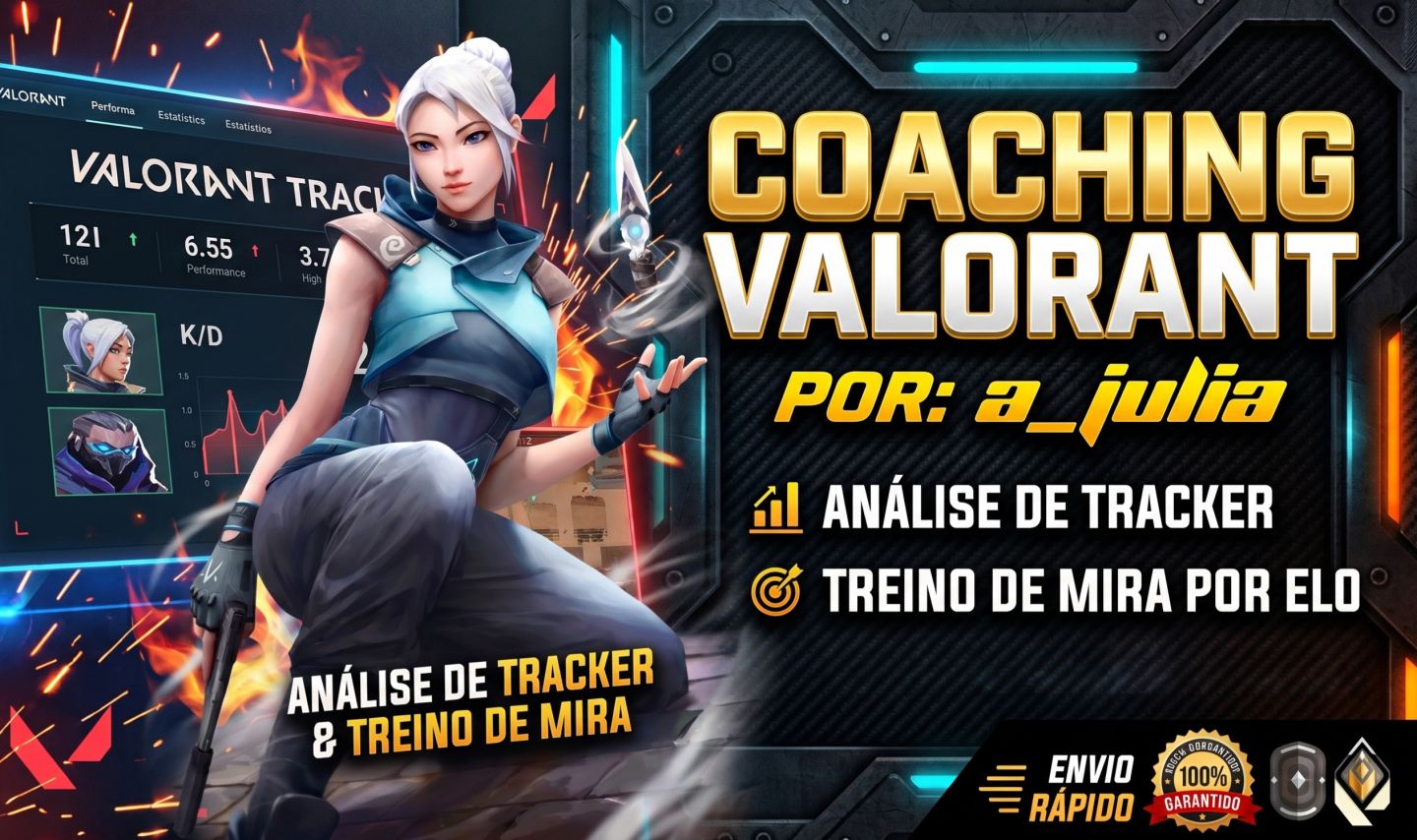 Mentoria VALORANT: Análise de Tracker e Treinos de Mira