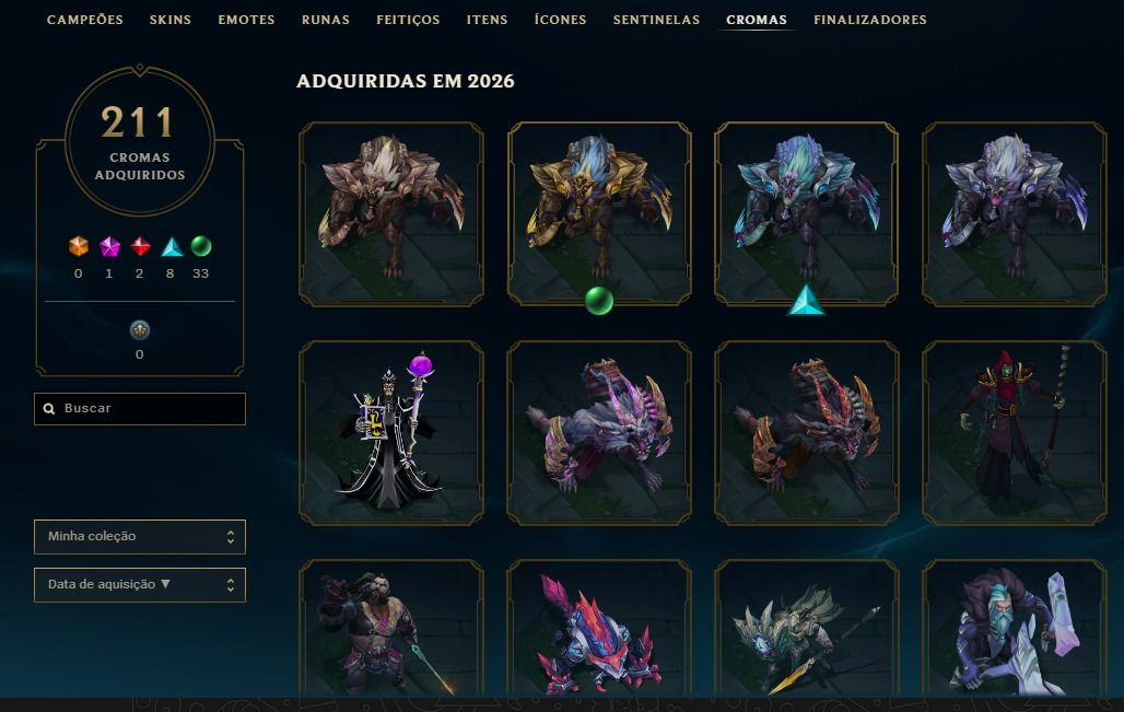CONTA LOL BR 443 SKINS | EXALTADA | 6/7 ULTIMATE | LVL 798