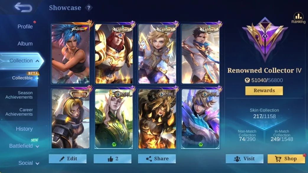 217 SKINS - FULL EMBLEMAS - FULL HEROIS