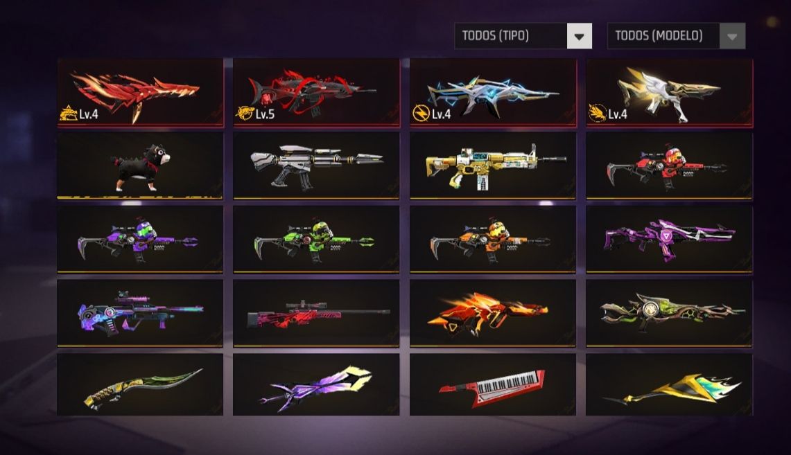 Conta Free Fire Gemada Angelical Passes Antigos Skins Raras