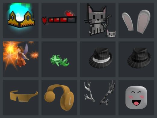 LIMITEDS ROBLOX - ESTOQUE ATUALIZADO (ROYAL CROWN, HP BAR, BUNNY EARS E OUTROS)!