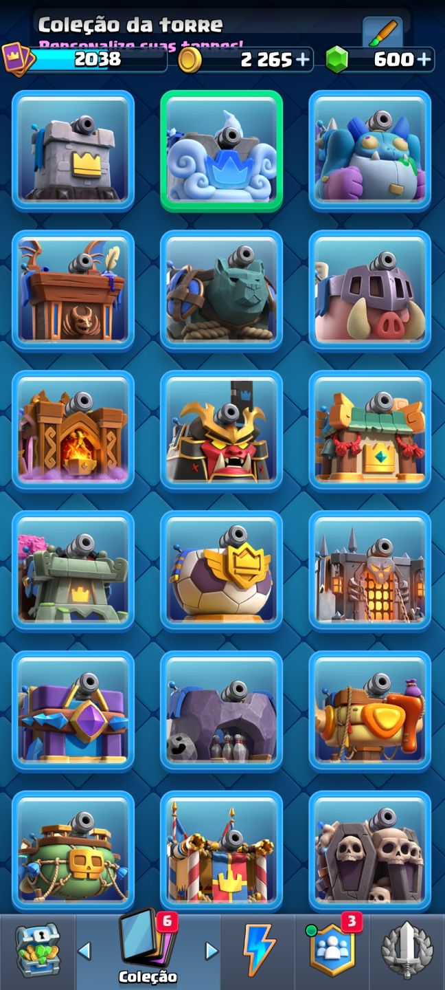 Conta lvl 16 clash royale medalha 10 anos quase full