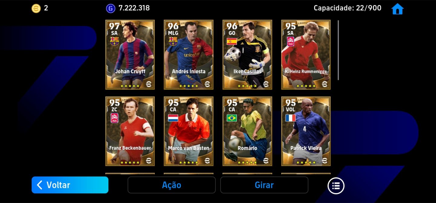 Conta eFootball | Messi Ronaldinho Kaká Neymar, Bale e Lendas + 11k de moedas