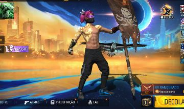 CONTA FREE FIRE - SOMBRA ROXA BANDEIRAO PASSE DO MANOMAX +ONE PUNCH