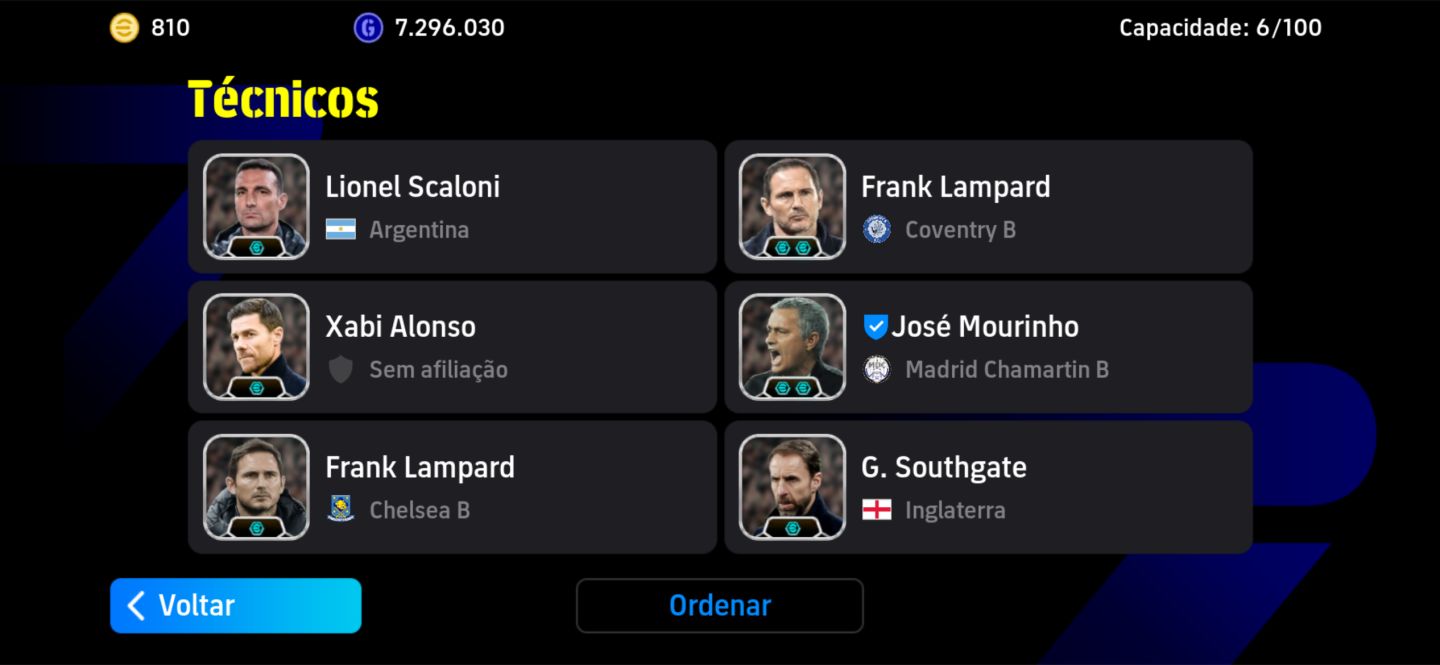 CONTA EFOOTBALL MOBILE À VENDA! ELENCO FORTE + 3217 DE FORÇA COLETIVA!