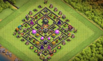 CONTA CLASH OF CLANS - CENTRO DE VILA 9 (SEMIFULL)