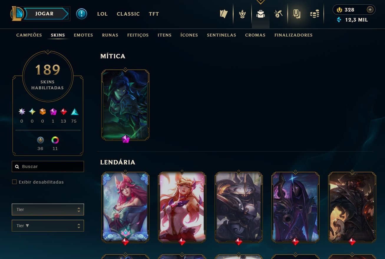 [ACESSO IMEDIATO] Ranked Open 189 Skins 150 Campeões