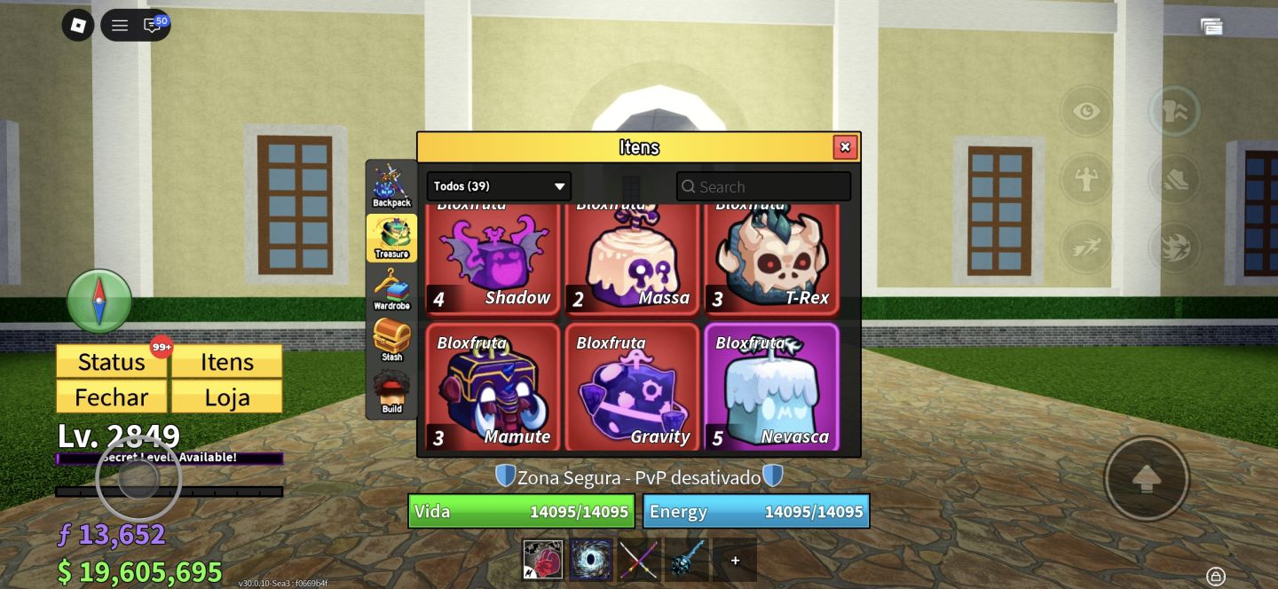 CONTA [LV-2800] COM FRUTAS MÍSTICAS, 7 RAÇAS FULL V4 E GAMEPASS