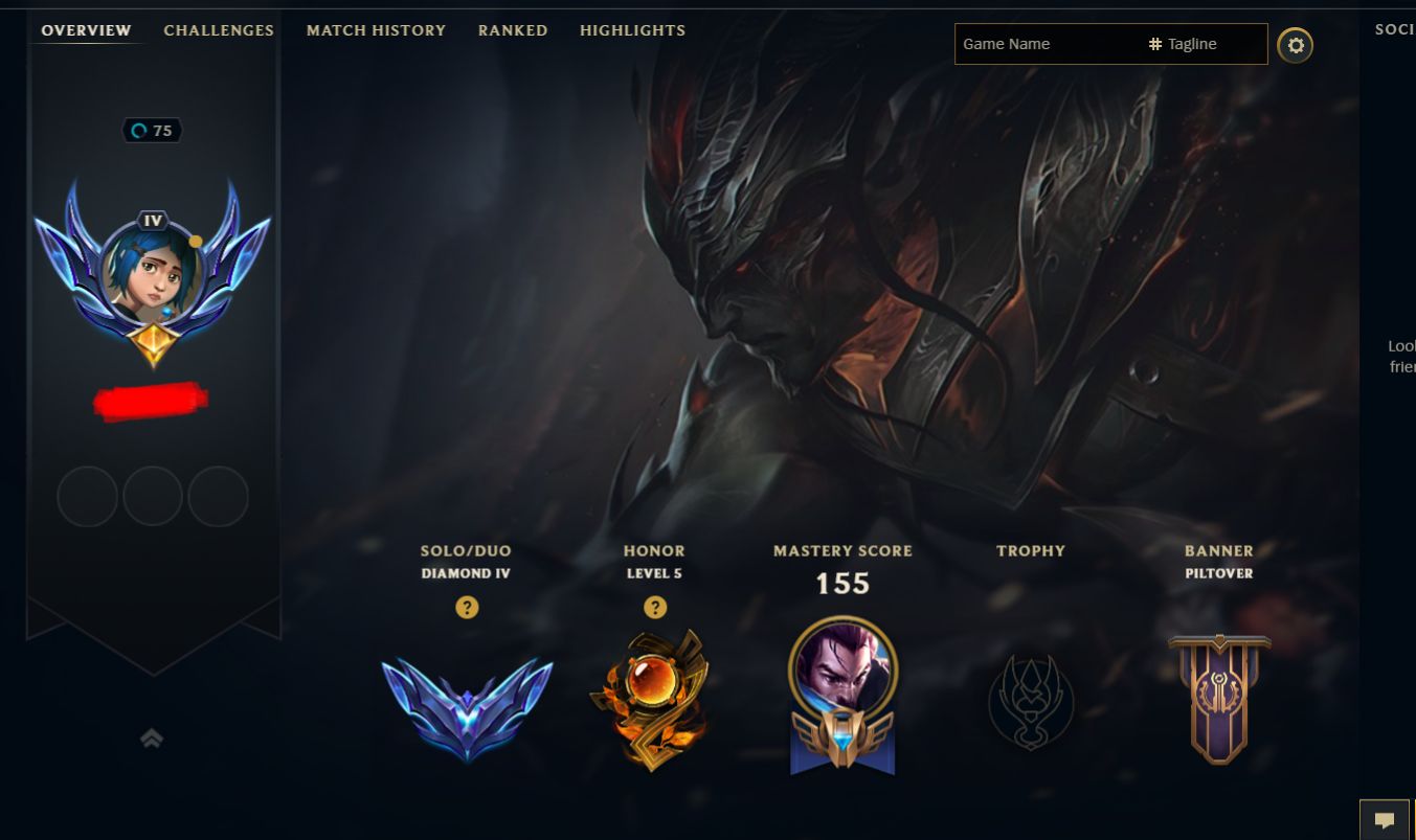 Conta Diamante 4 71% Winrate