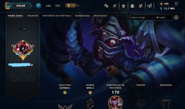 CONTA DE LOL UNRANKED COM MMR OURO