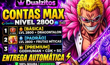 Conta Blox Fruits Nível 2800 | GodHuman + CDK + SG + Dragon Talon Automático