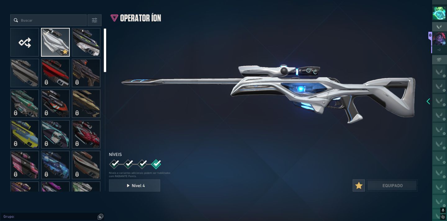 Conta de valorant com varias skins