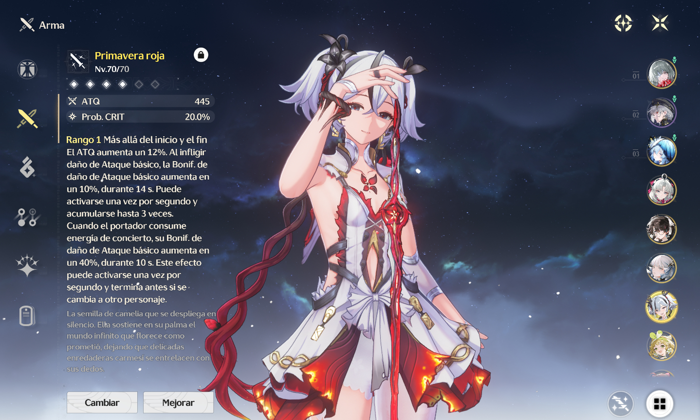 CONTA WUTHERING WAVES COM LYNAE + PERSONAGENS T5