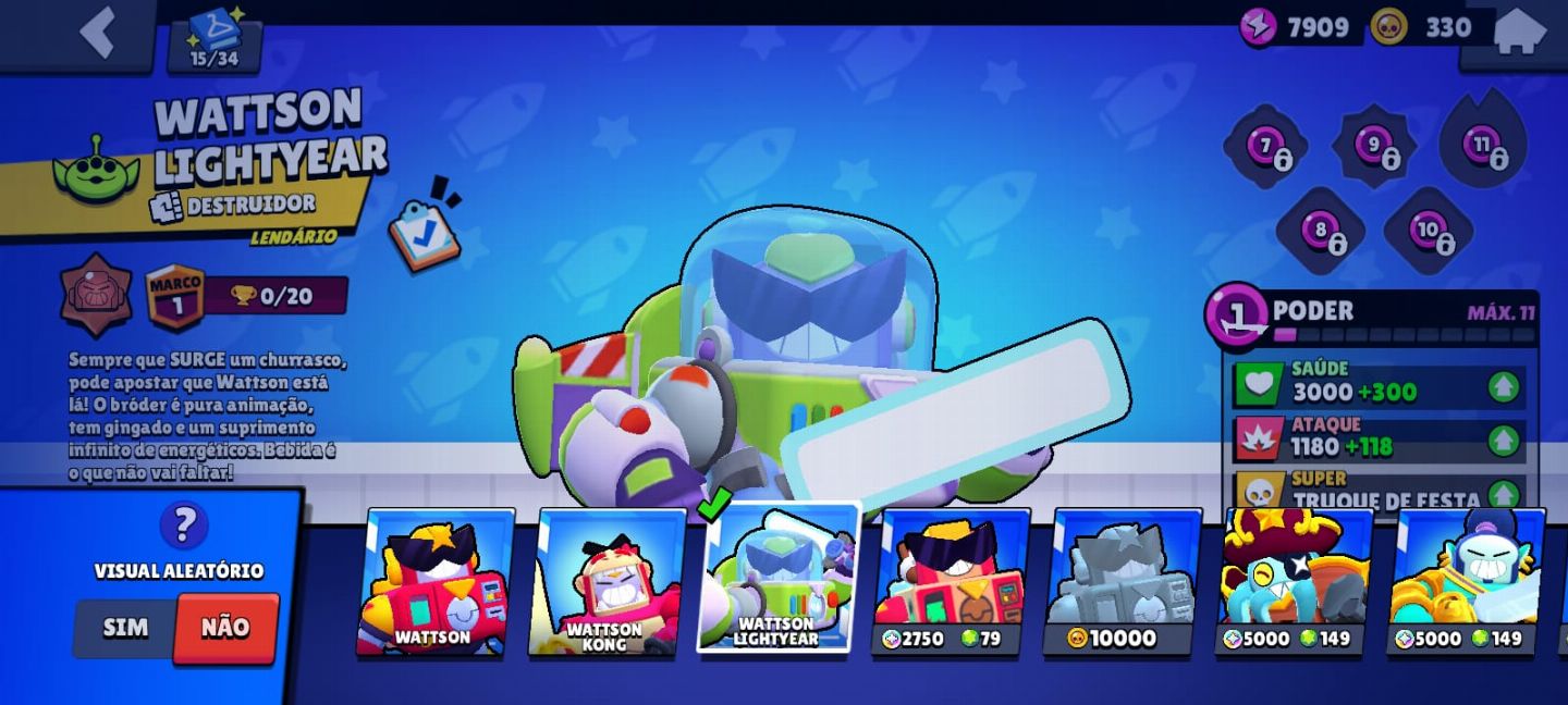 Conta brawl com varios lendarios e varias skins