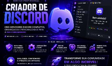 Desenvolvo seu servidor do discord (em até 5 dias)