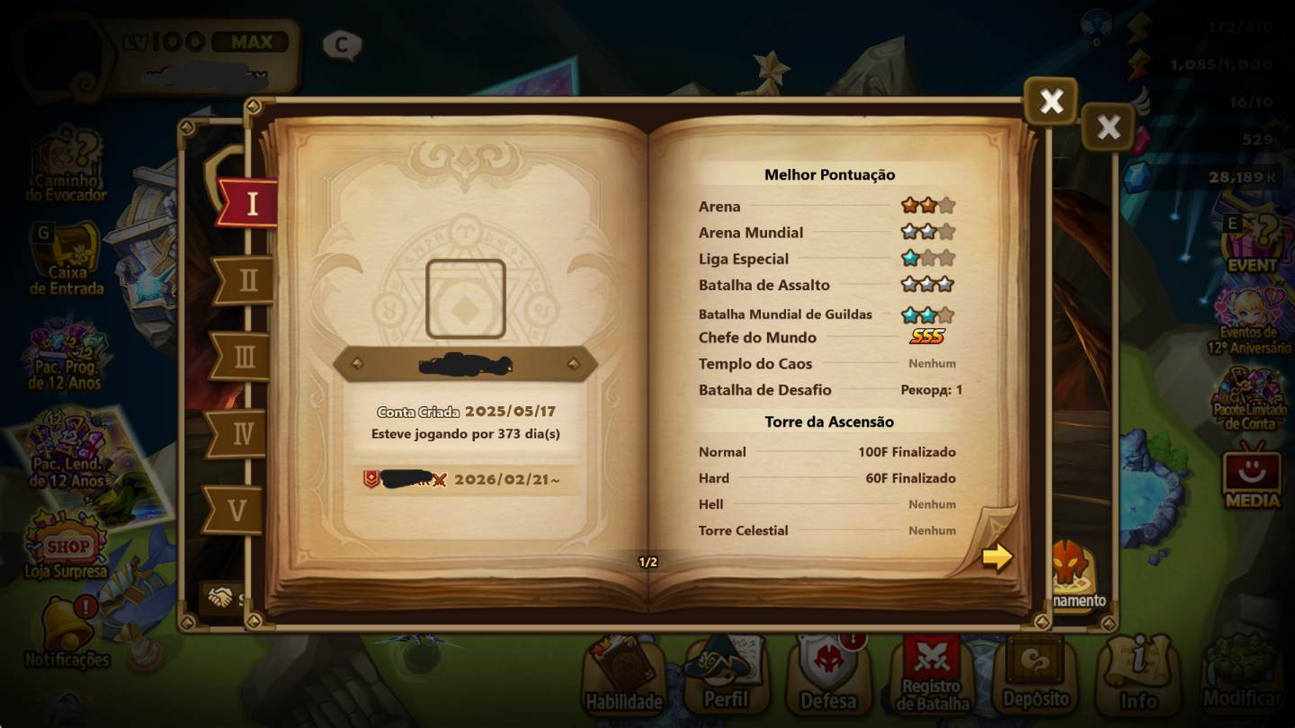 Conta Summoners War Double LD Talisman e Alexandra e com Kinki
