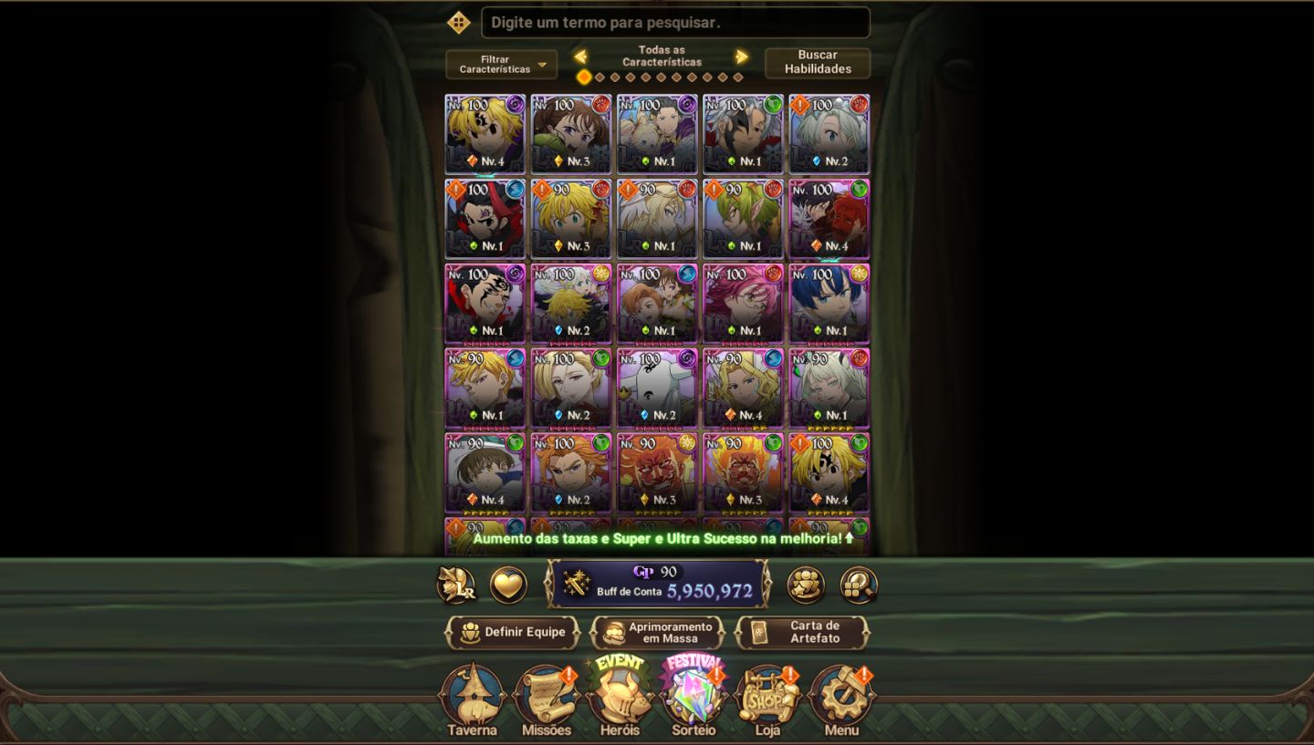 [CONTA 7DS] 6M BOX CC | 7 HERÓIS LR | ODIN (LUZ) | FESTIVAIS + COLABS (RE:ZERO
