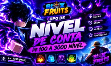 UP DE NÍVEL BLOX FRUITS | NÍVEL 100 3000 | ENTREGA RÁPIDA