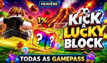 (MENOR PREÇO) Kick A Lucky Block | VIP + Mutation Luck + Cash