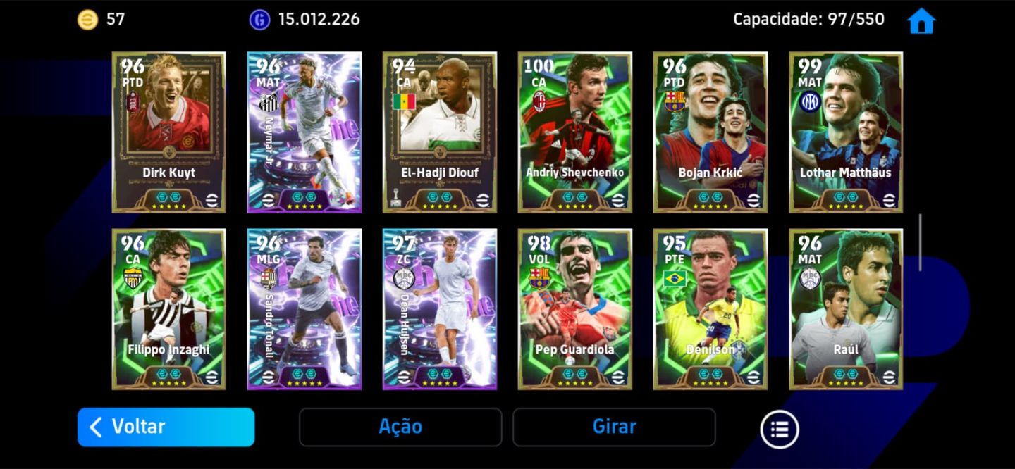 Conta FULL, efootball mobile, vários épicos, vem negociar