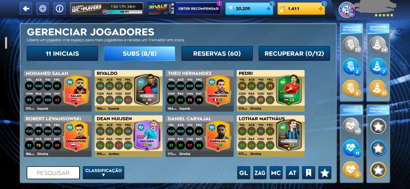 CONTA DE DREAM LEAGUE SOCCER 26 COM MUITOS DIAMANTES!!!