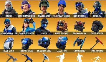 CONTA FORTNITE COM HAVOC, TRAILBLAZER, SUB COMANDER, ATEMPORAL & 40 SKINS