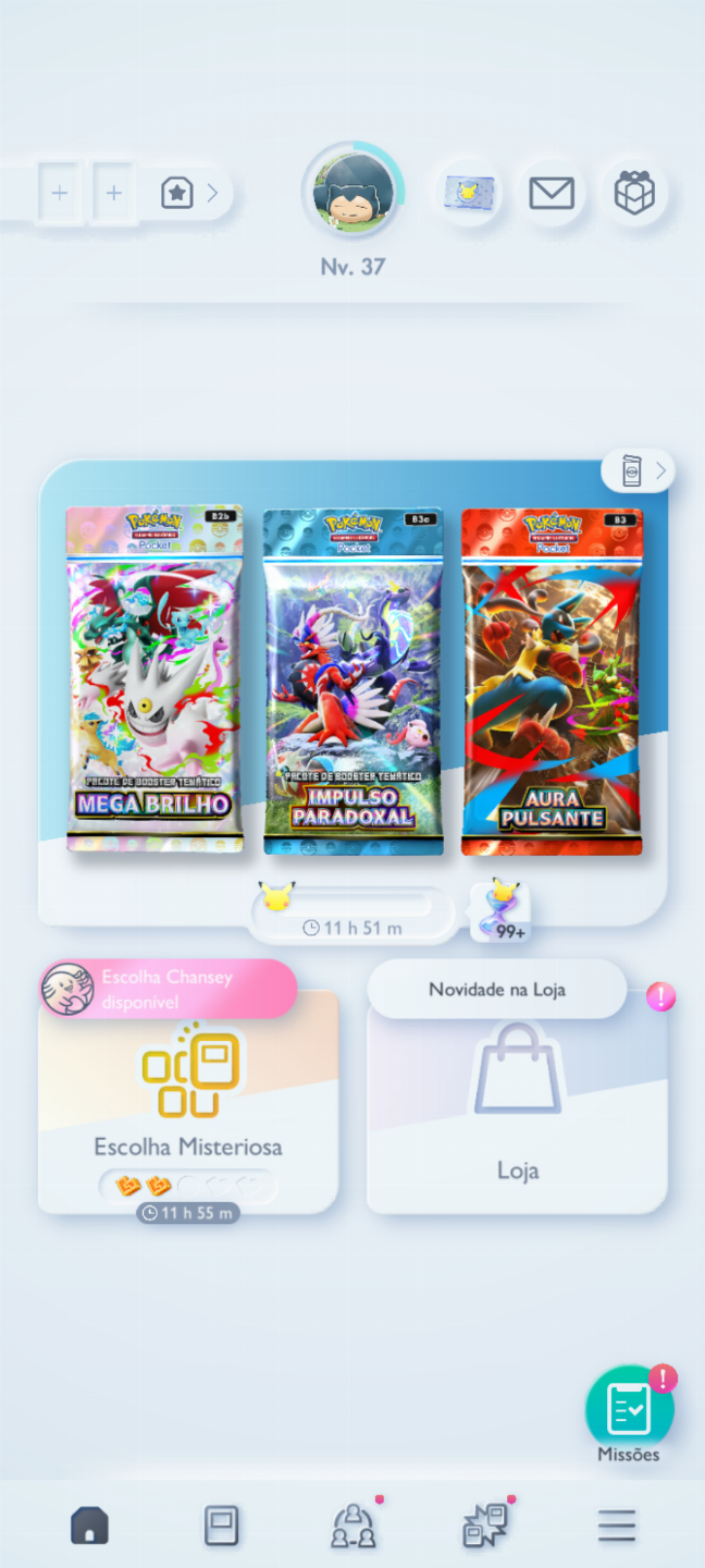 Conta Pokémon TCG - NV 37 com mais de 2k cartas, muitos Shinys e Full Art!!!