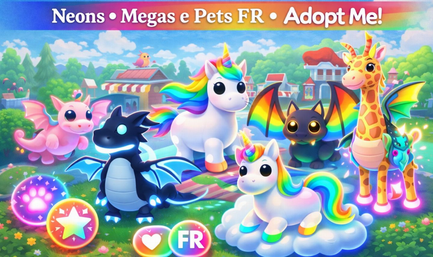 Neons Megas e Pets FR Adopt Me | Melhores Preços