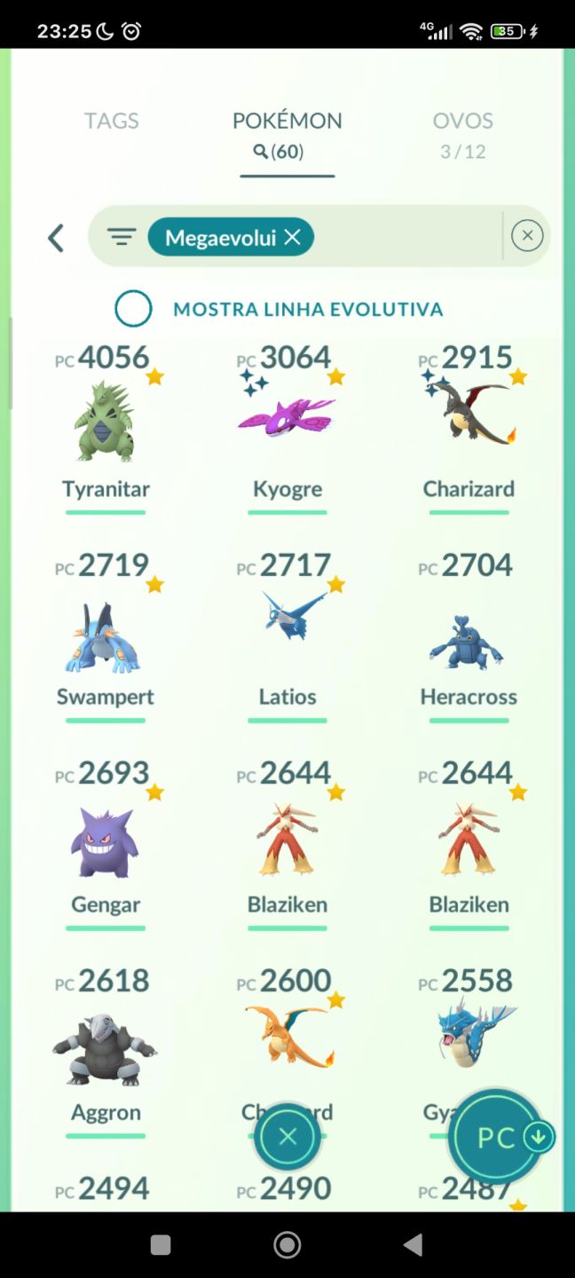 Conta Pokémon Go de 2022, Nível 58, 167 Lendários, 157 Brilhantes