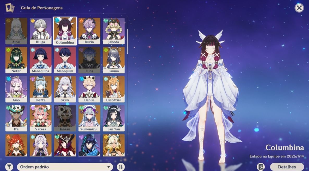 Conta Genshin Impact Endgame AR 60 27 Personagens Limitados Buildados Level 90
