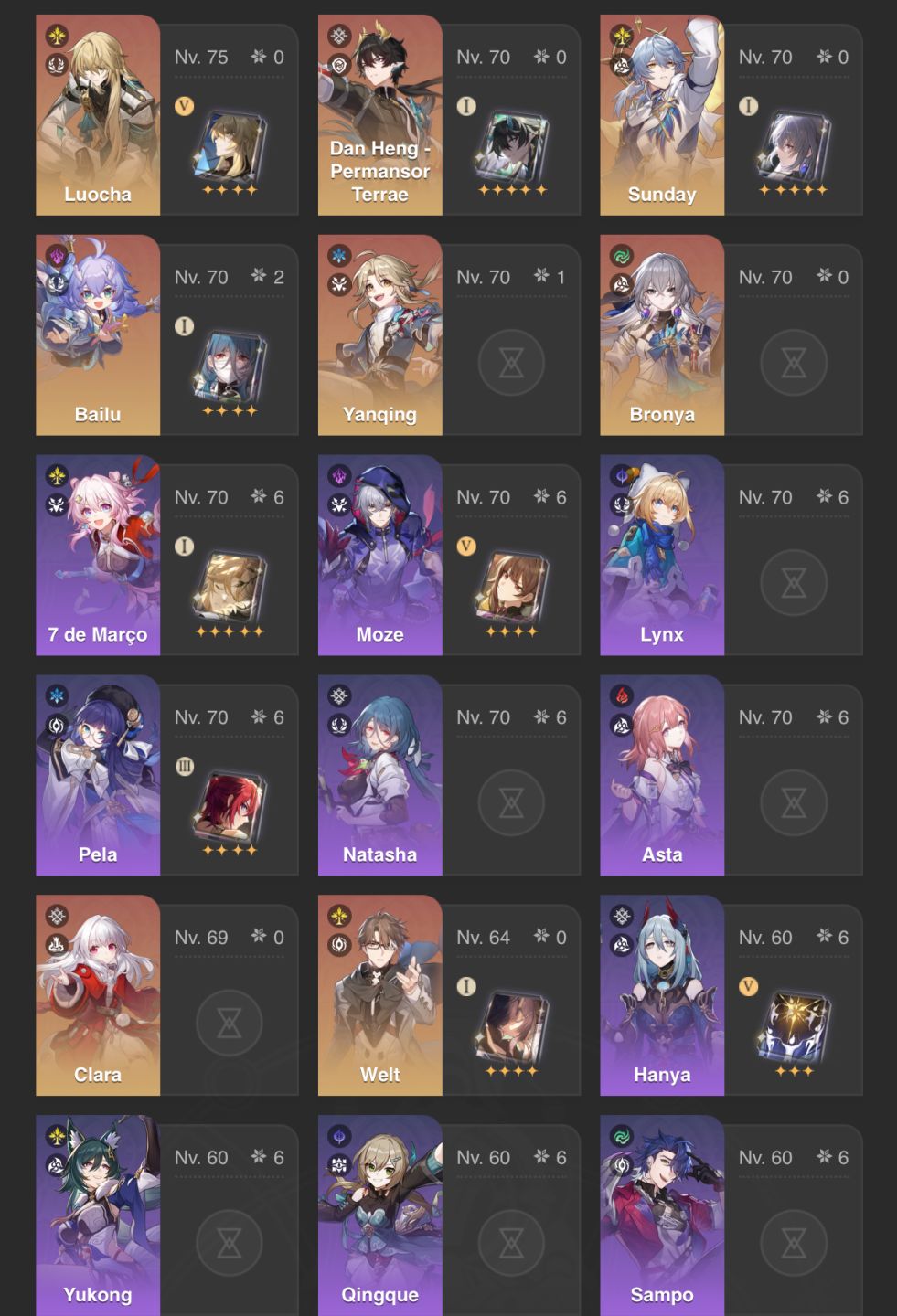 Conta End Game HSR.