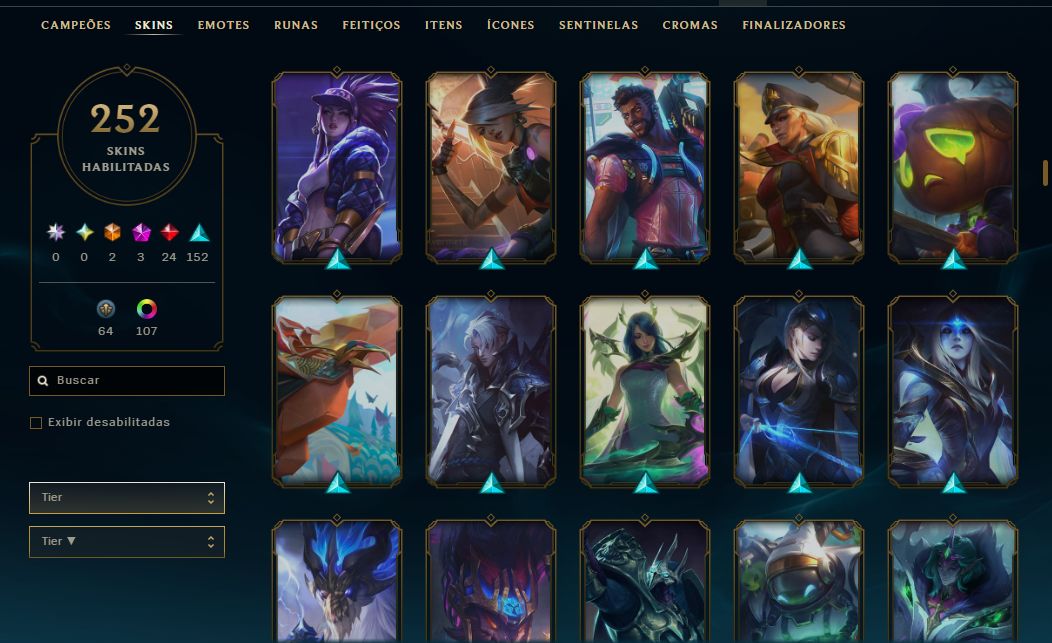 CONTA FULL ACESSO | 252 SKINS | R$1350 GASTOS | NV 570