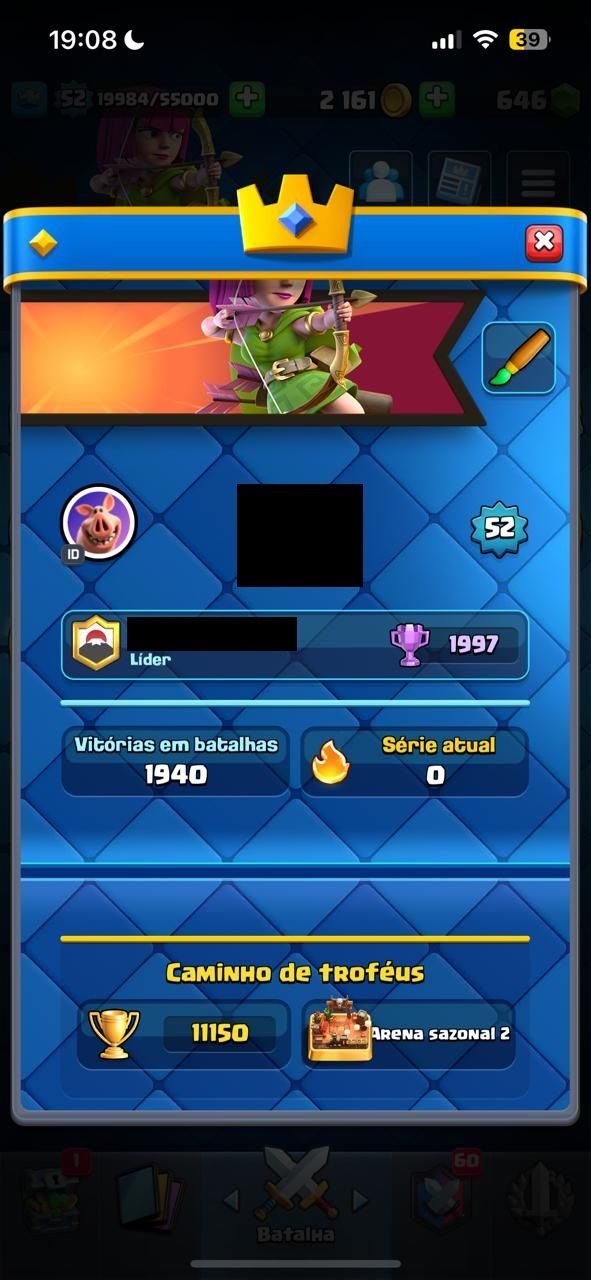CONTA CLASH ROYALE COM MAIS DE 10.000 TROFÉUS