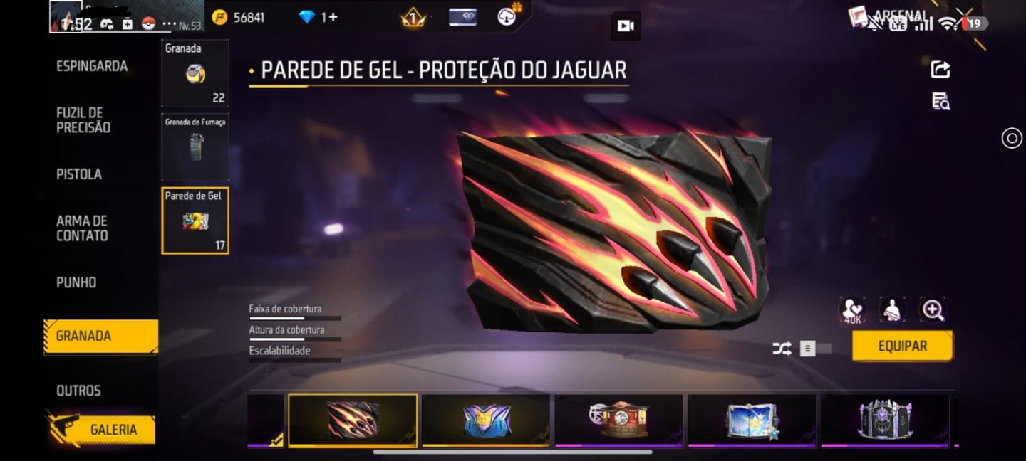 Conta free fire [Com varias skins de parceria]