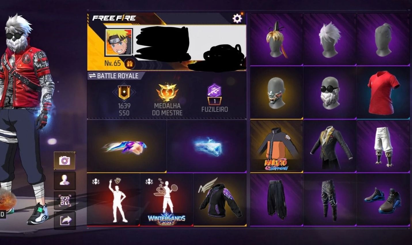 Conta de Free Fire com Barbinha e Sombra Roxa