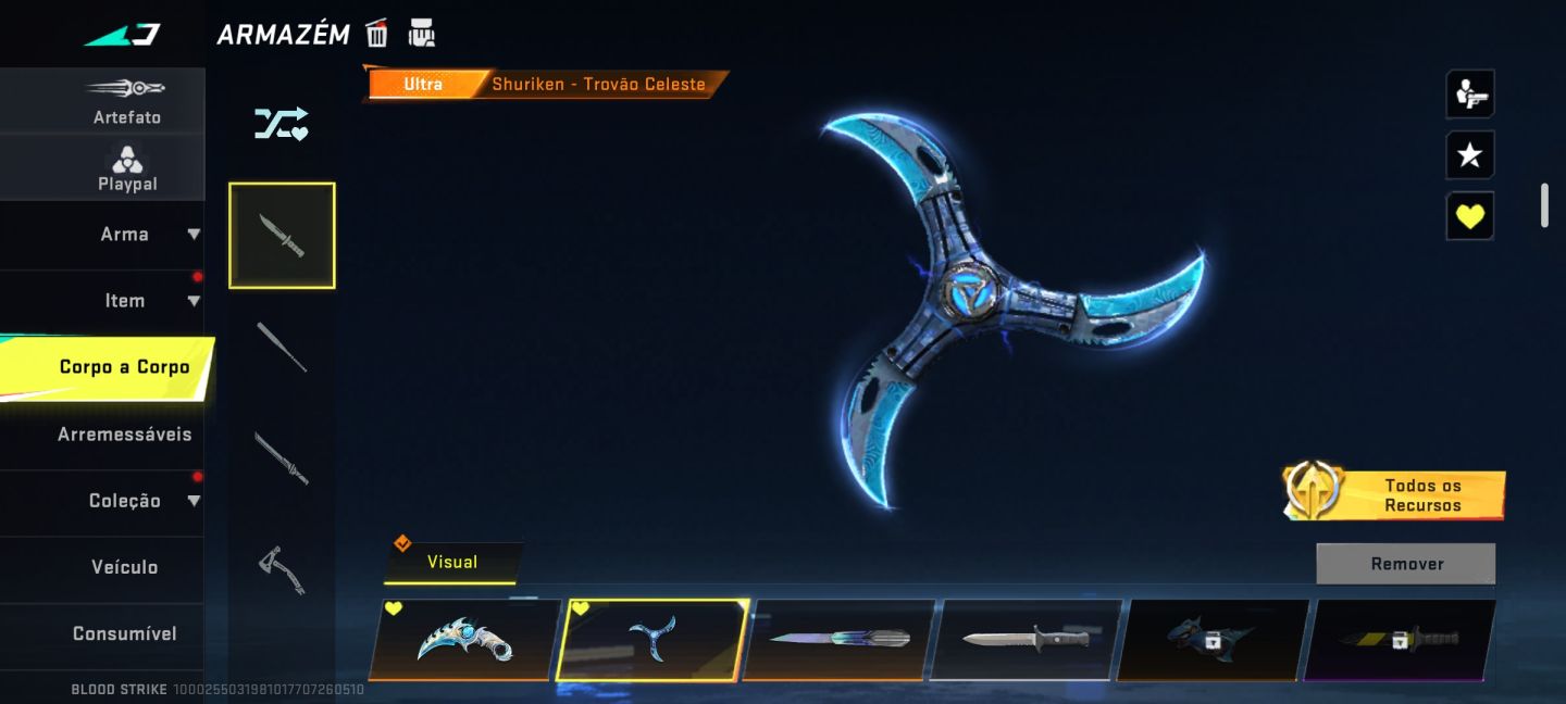 Conta bloodstrike com 4 Eterna e 4 facas, promoção imperdível de 460 pra 350
