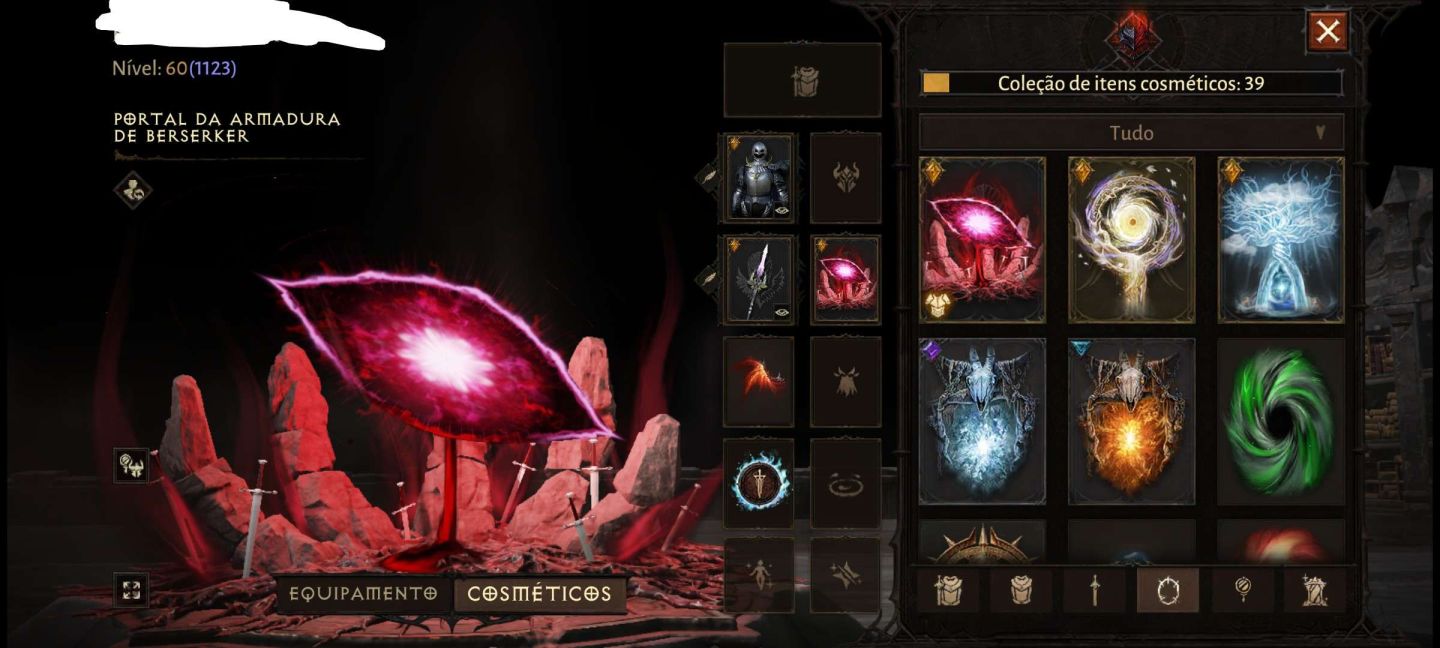 Conta Diablo immortal skins berserker