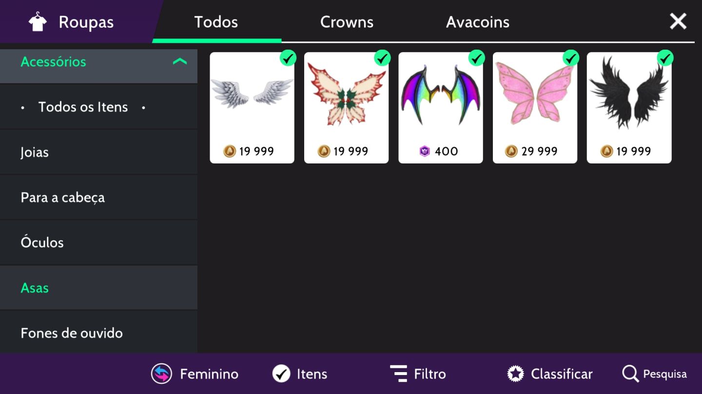 CONTA AVAKIN DE 8 ANOS A VENDA NIVEL 41