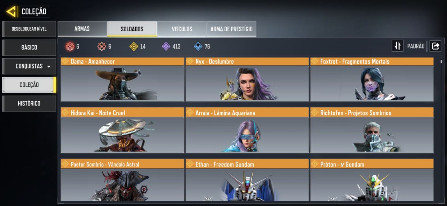 Conta de cod mobile
