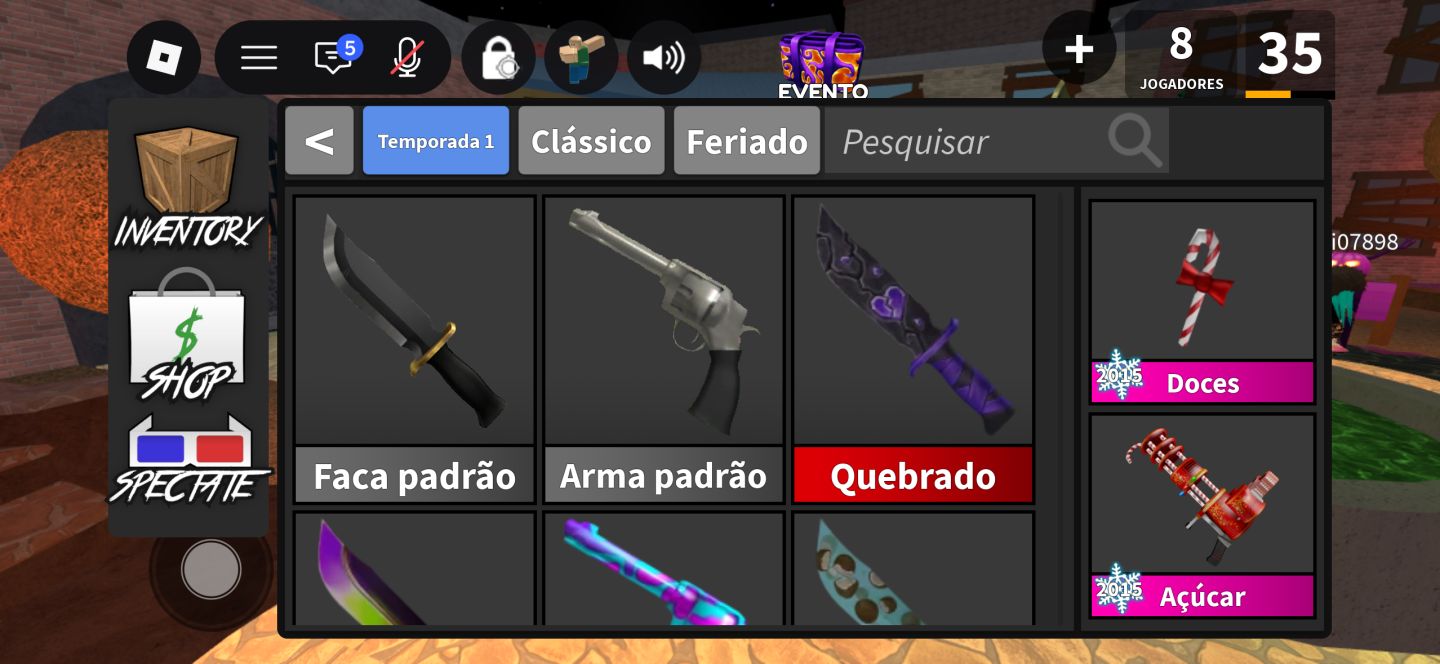 Conta de Roblox braba focada em mm2 e Blox Fruits