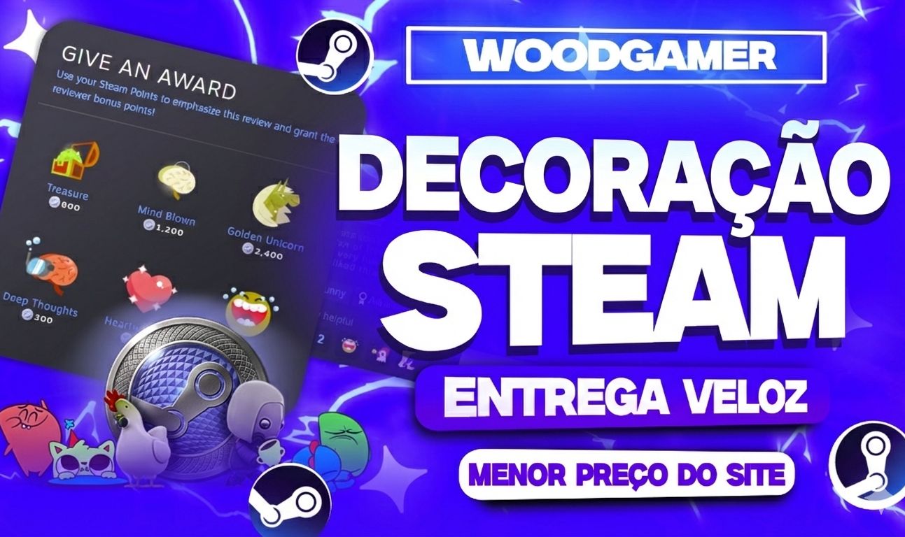 PREMIAÇÕES STEAM - DECORAÇÃO DE PERFIL | VIA AWARDS