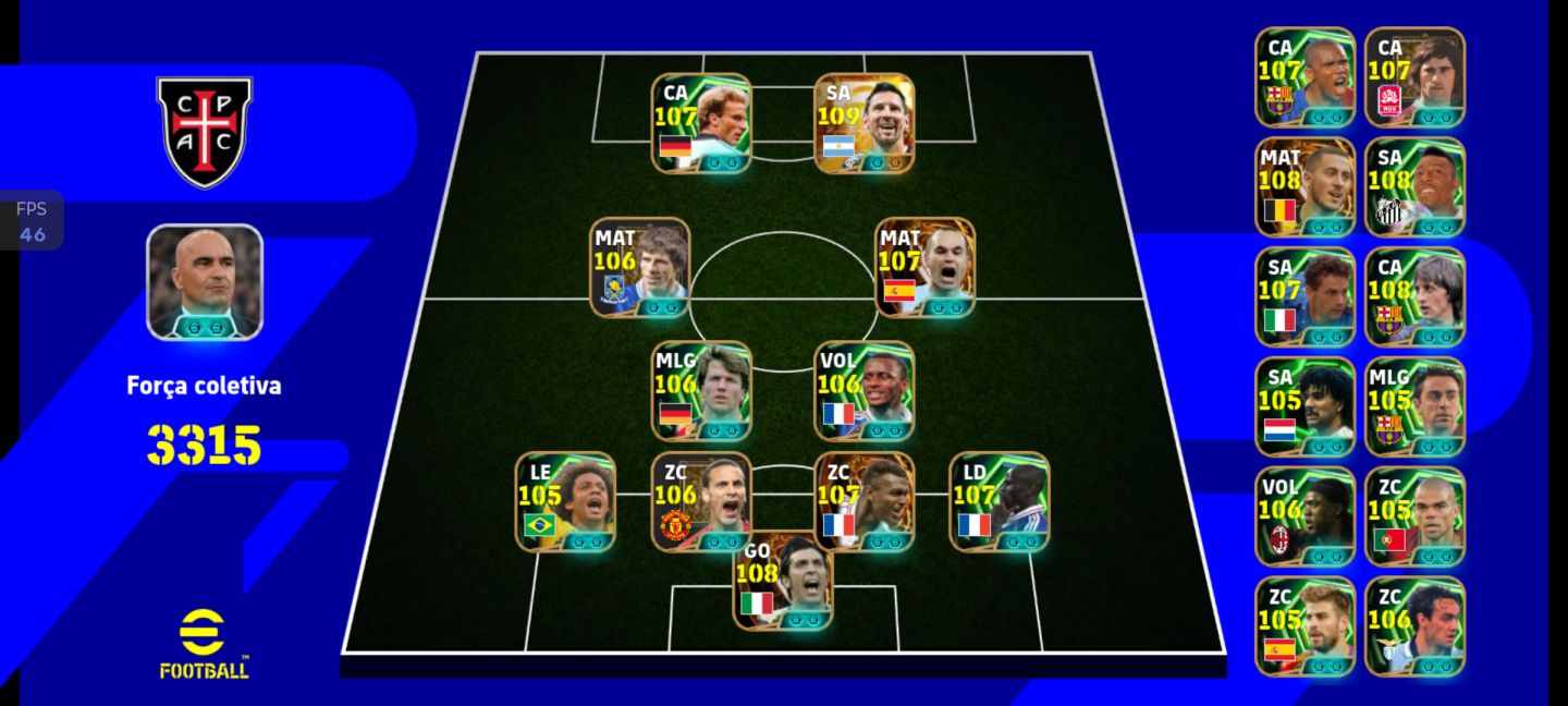 Time efootball Full épico, show time e lendários,