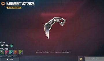 CONTA VALORANT COM KARAMBIT VCT, VANDAL E SHERIFF, MUITA SKIN