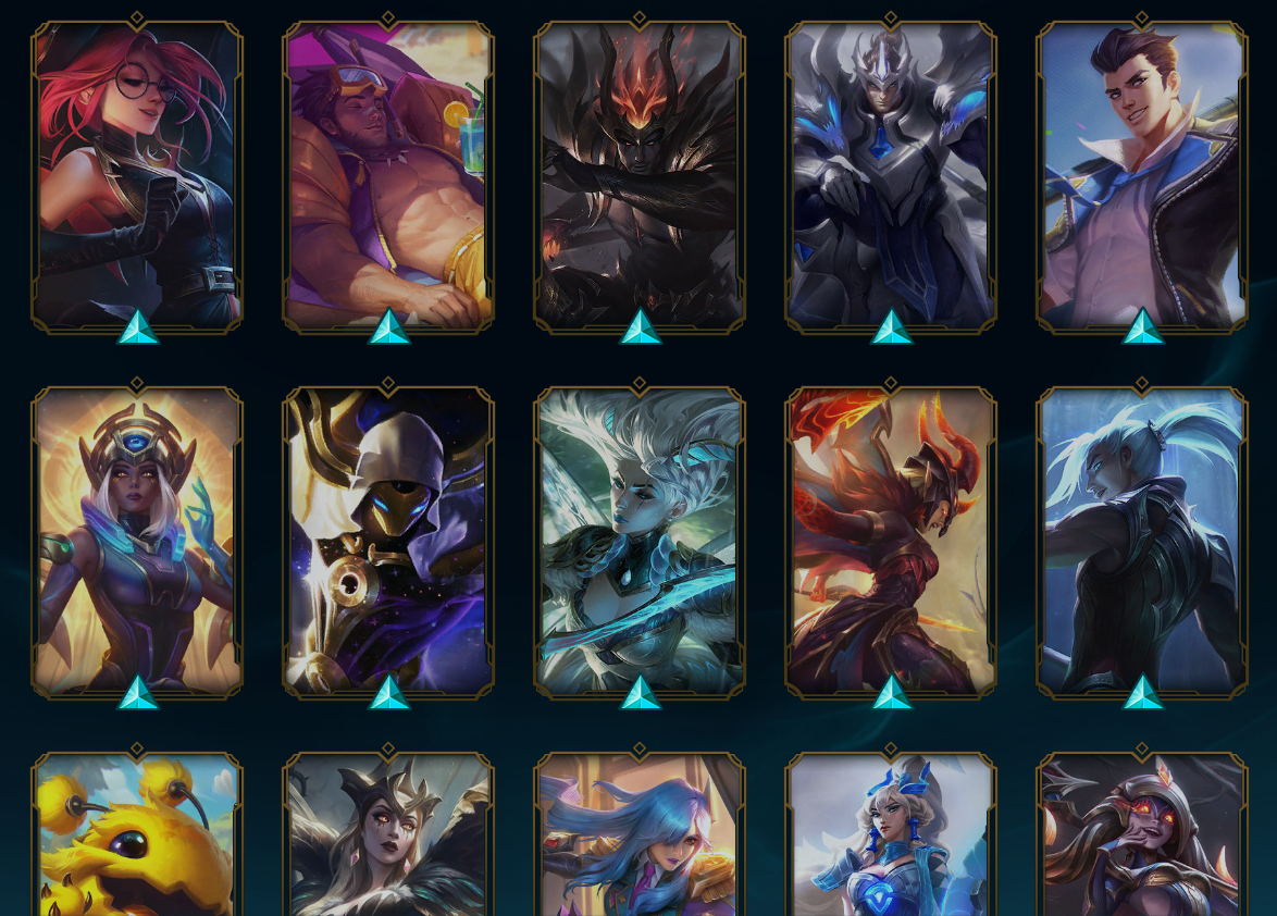 Conta do lol com 2 skins miticas e outras 294