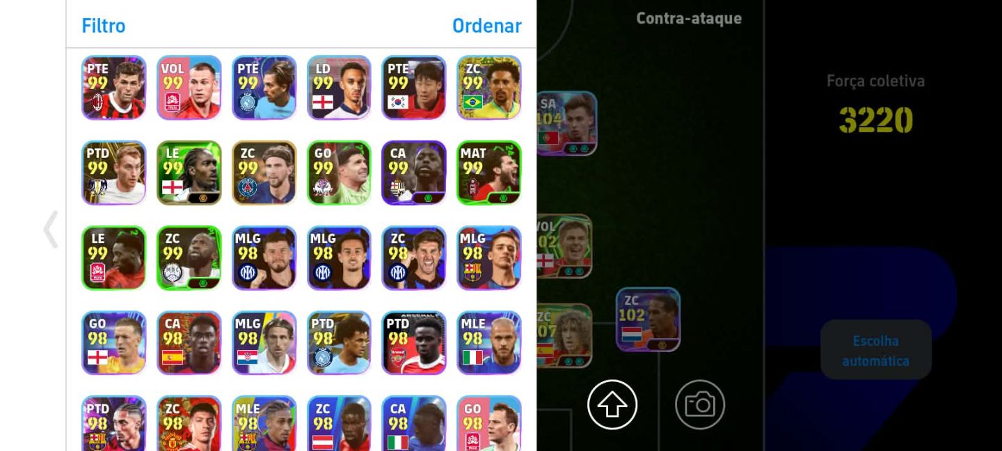 CONTA EFOOTBALL COM 3220 DE FORÇA + TIME LEGENDS + DESAILLY BIG TIME + PUYOL