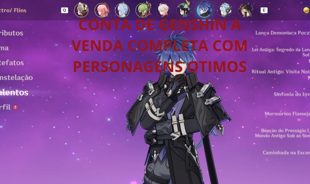 Conta de Genshin Impact AR 59