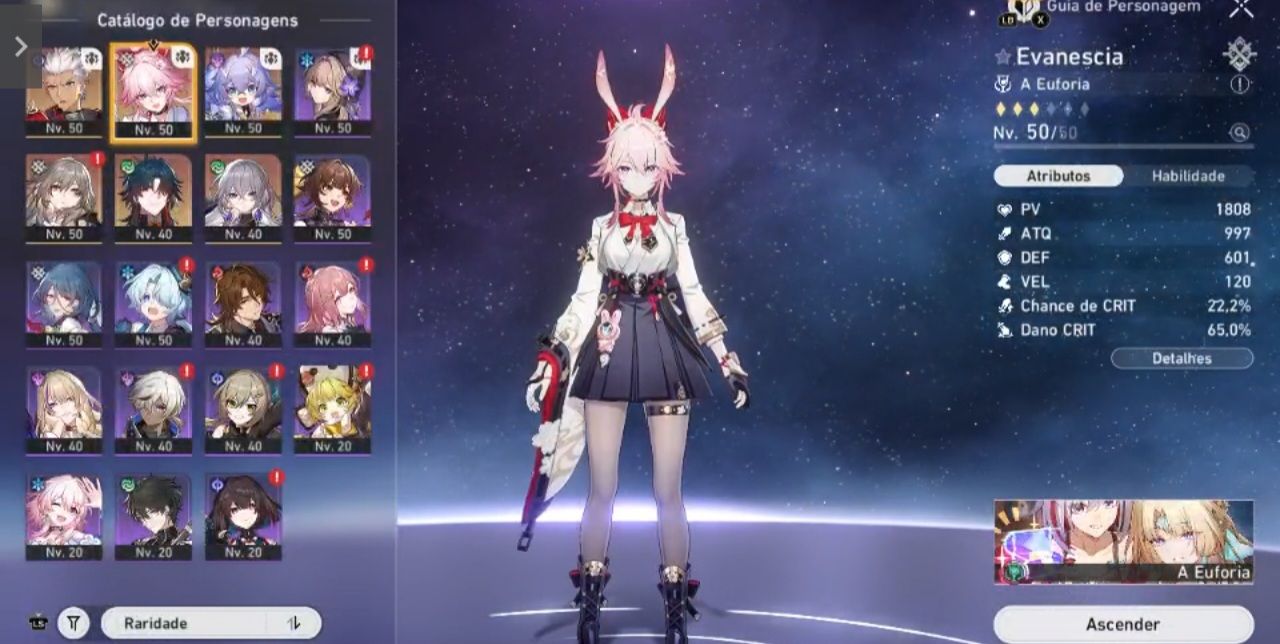 Conta Genshin impact + HSR com Skirk, Nilou, Keqing E1, Yumemizuki e Evanescia!!