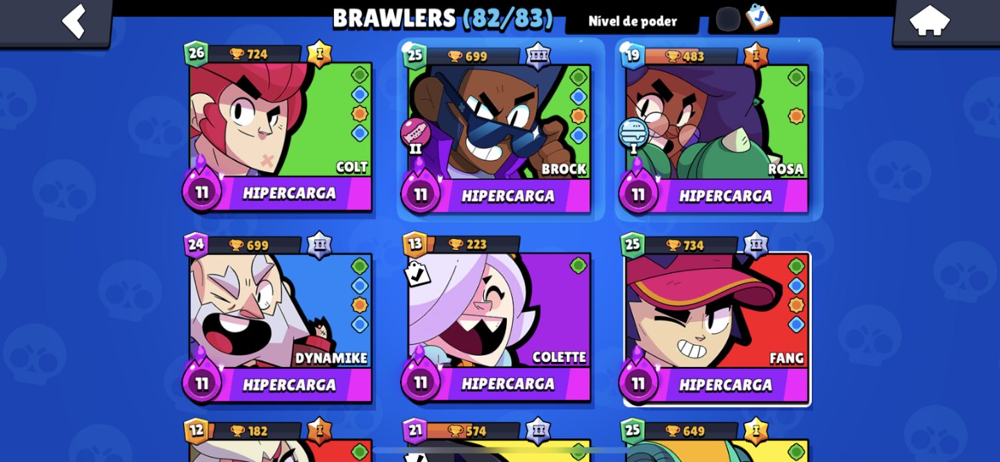 [BRAWL STARS] | 25K TROFÉUS | 85/87 BRAWLERS | 11 HIPERCARGAS | FULL ACESSO