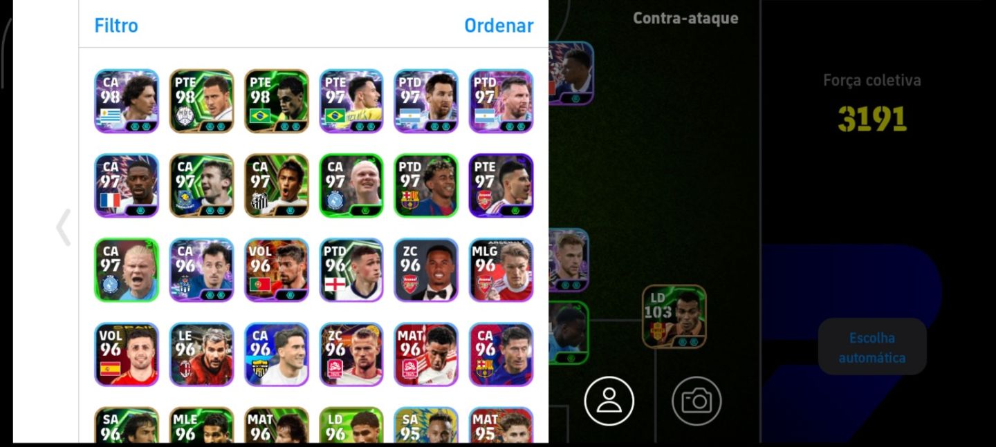 Conta eFootball TOP | Buffon 105, Neymar BT, Cafu 103, Pack França