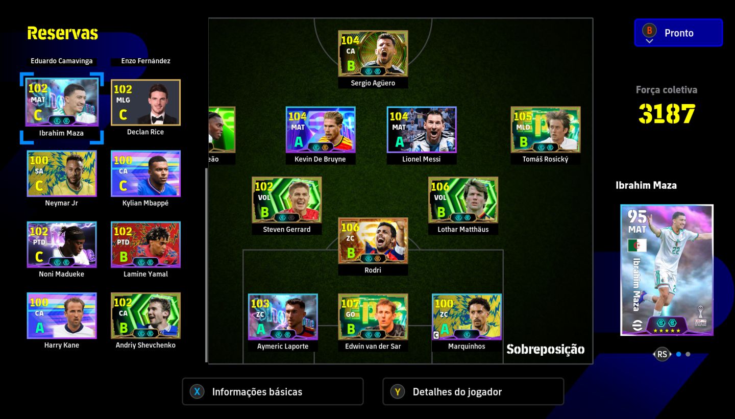 Conta Efootbal Xbox/pc 005 - Elenco de Primeira Divisão!!!